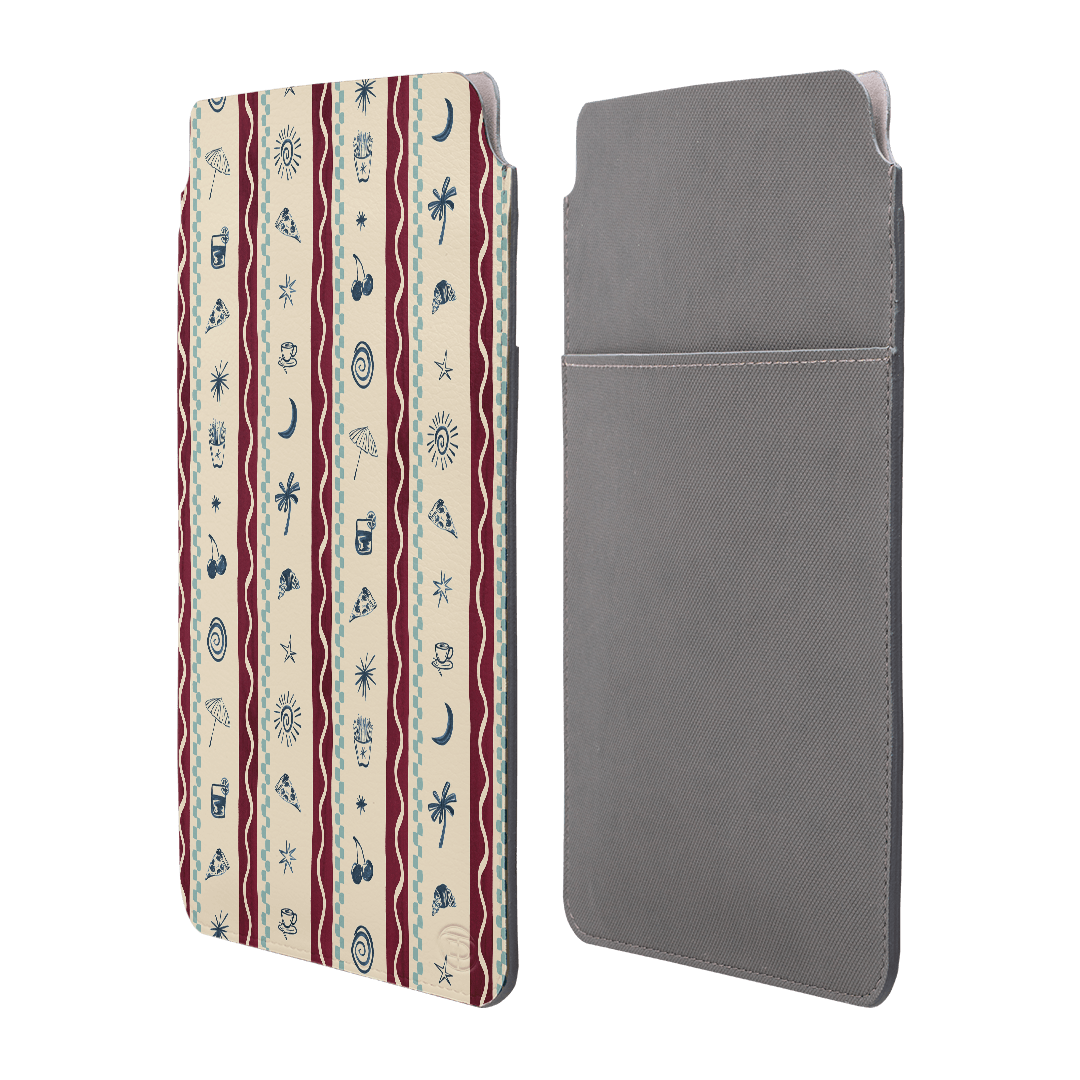 Summer Snacks Burgundy Laptop & iPad Sleeve Laptop & Tablet Sleeve by Charlie Taylor - The Dairy