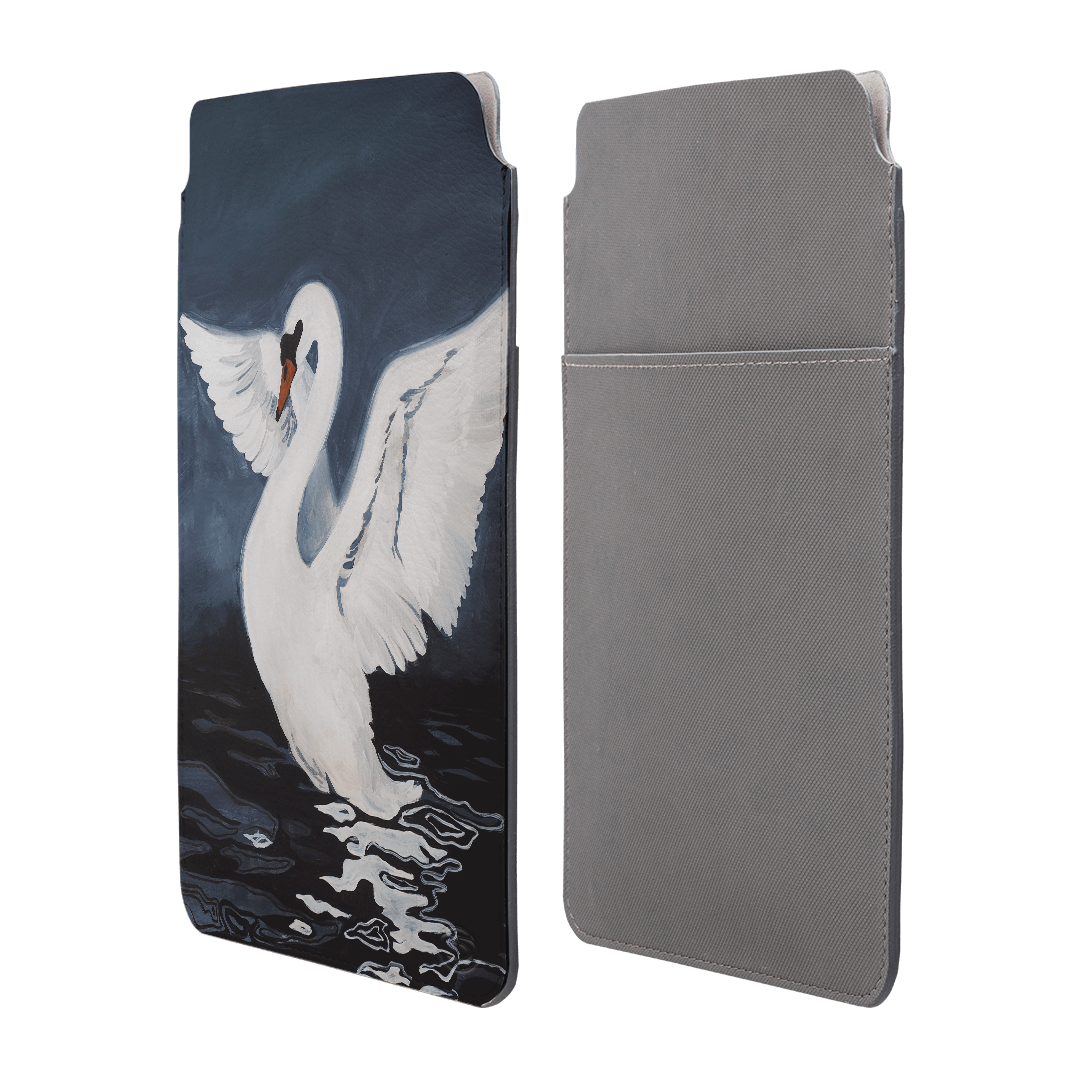 Midnight Swan Laptop & iPad Sleeve Laptop & Tablet Sleeve by Lisa Hu - The Dairy