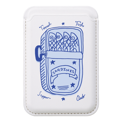 Sardine Social Blue MagSafe Wallet MagSafe Wallet White by The Dairy - The Dairy