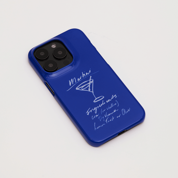 Martini Mood Blue Printed Phone Cases iPhone 16 / Armoured by The Dairy - The Dairy