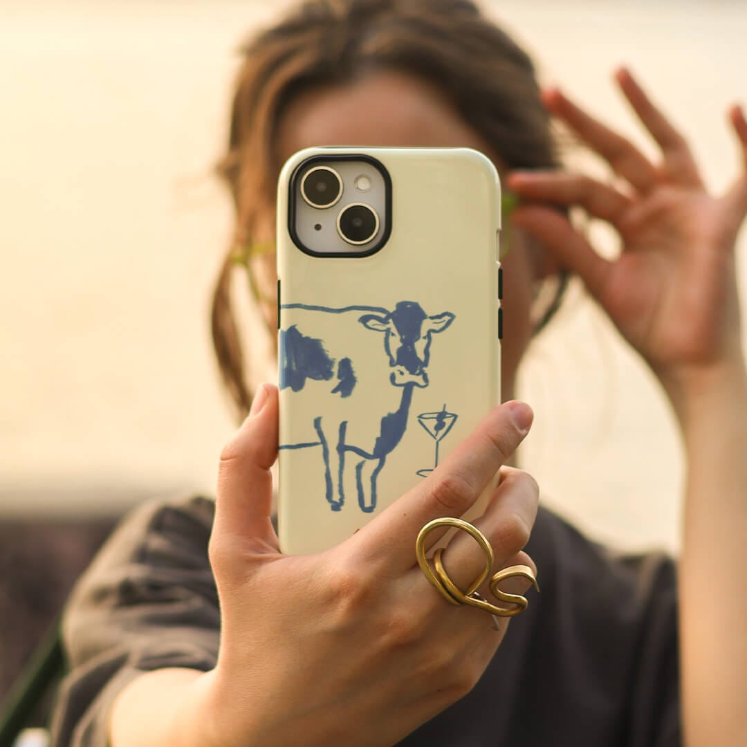 Mootini Blue Printed Phone Cases by Phthalo Ruth - The Dairy