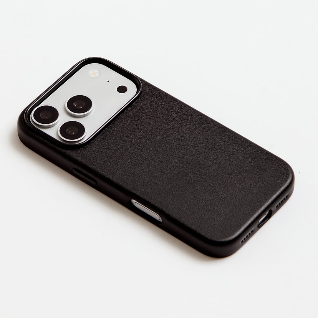 iPhone Vegan Leather Case Black Leather Phone Case by The Dairy - The Dairy