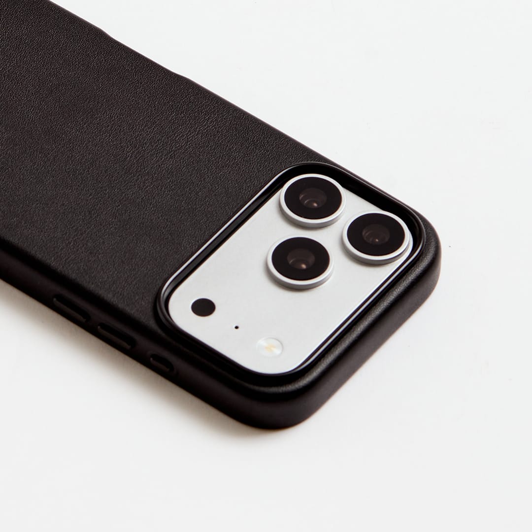 iPhone Vegan Leather Case Black Leather Phone Case by The Dairy - The Dairy