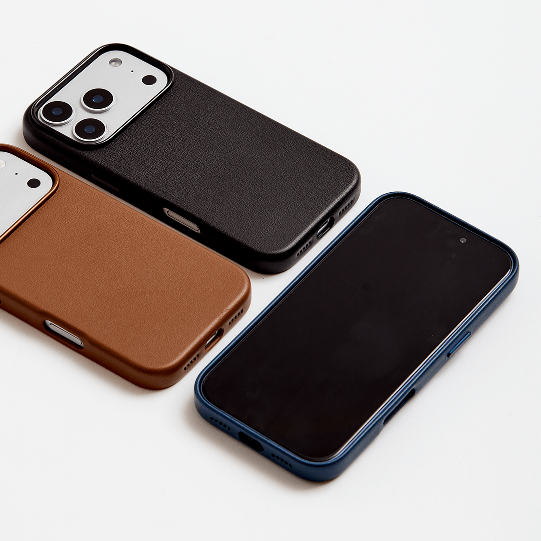 iPhone Vegan Leather Case Navy Leather Phone Case by The Dairy - The Dairy