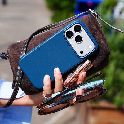 iPhone Vegan Leather Case Navy Leather Phone Case iPhone 17 by The Dairy - The Dairy