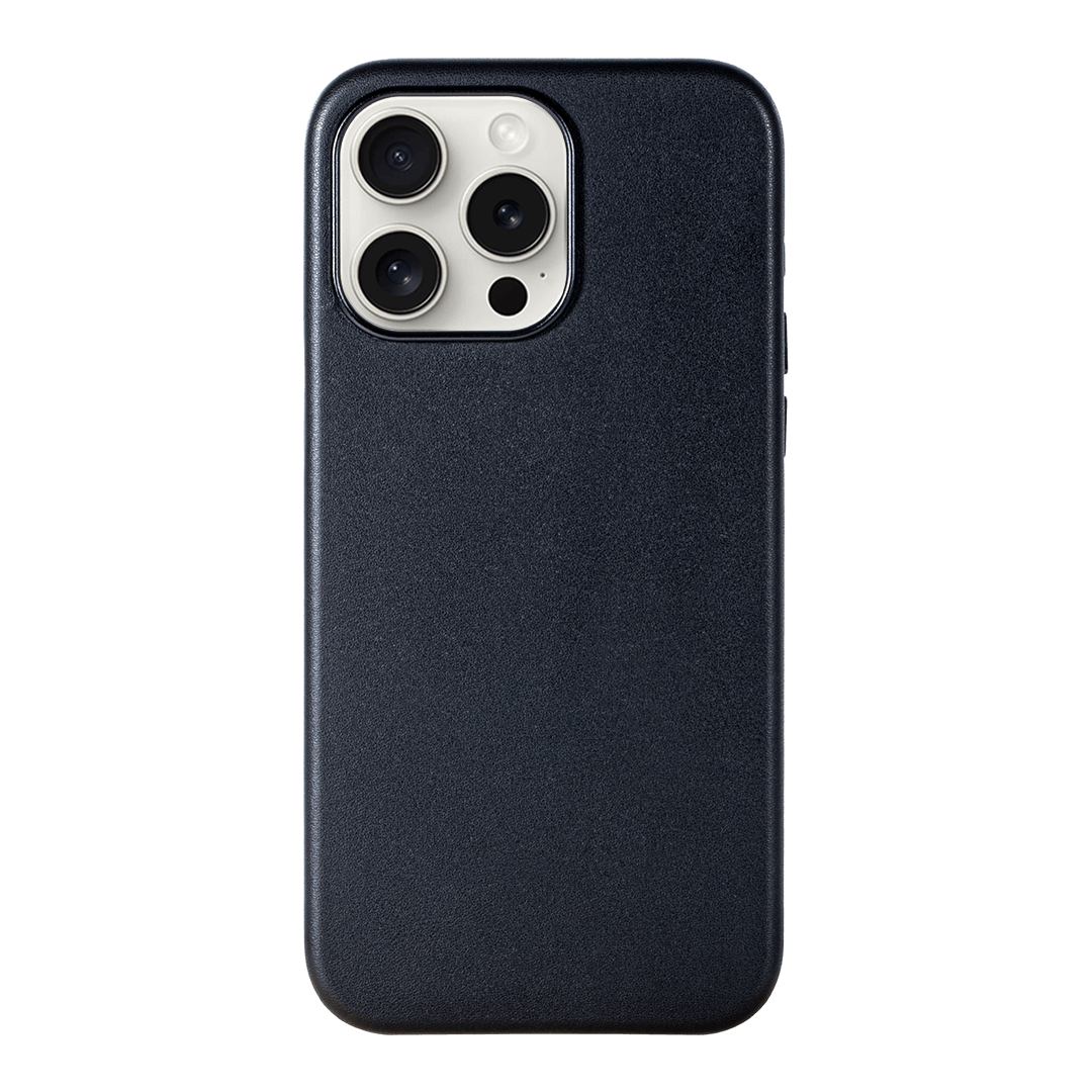 iPhone Vegan Leather Case Black Leather Phone Case iPhone 15 Pro Max by The Dairy - The Dairy