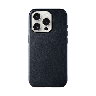 iPhone Vegan Leather Case Black Leather Phone Case iPhone 15 Pro by The Dairy - The Dairy