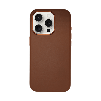 iPhone Vegan Leather Case Brown Leather Phone Case iPhone 15 Pro by The Dairy - The Dairy