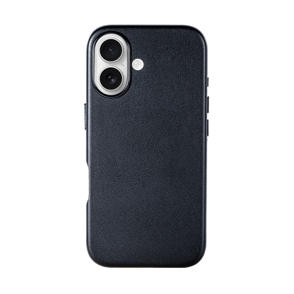 iPhone Vegan Leather Case Black Leather Phone Case iPhone 16 by The Dairy - The Dairy