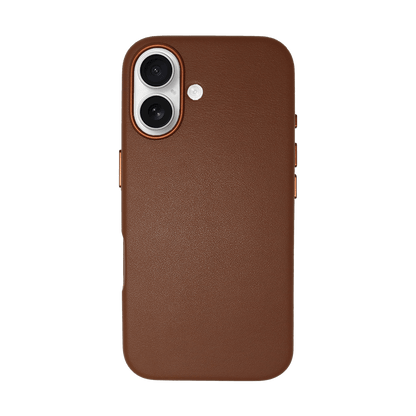 iPhone Vegan Leather Case Brown Leather Phone Case iPhone 16 by The Dairy - The Dairy