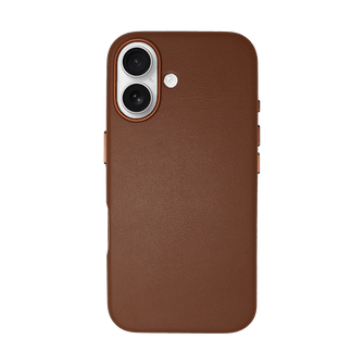 iPhone Vegan Leather Case Brown Leather Phone Case iPhone 16 by The Dairy - The Dairy