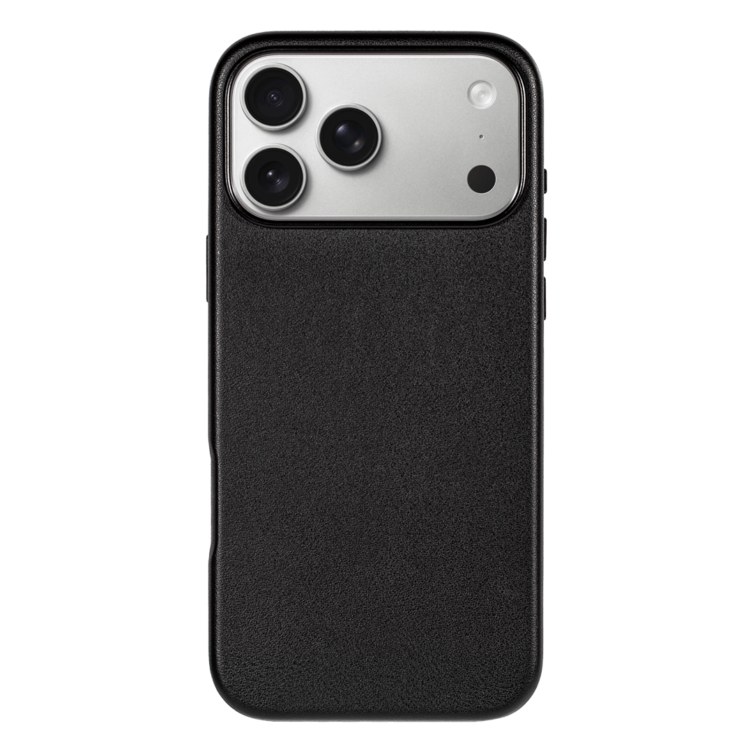 iPhone Vegan Leather Case Black Leather Phone Case iPhone 17 Pro Max by The Dairy - The Dairy