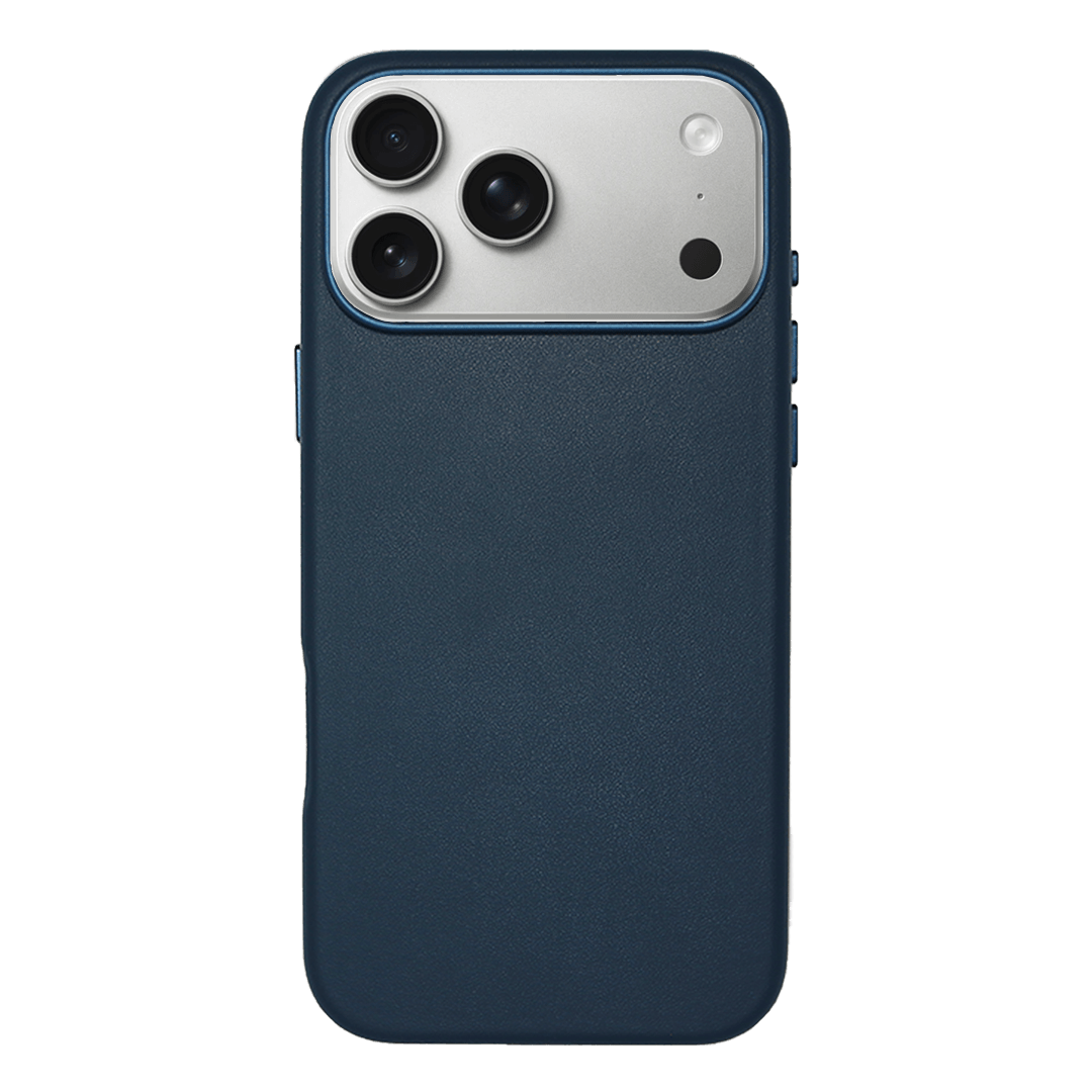 iPhone Vegan Leather Case Navy Leather Phone Case iPhone 17 Pro Max by The Dairy - The Dairy