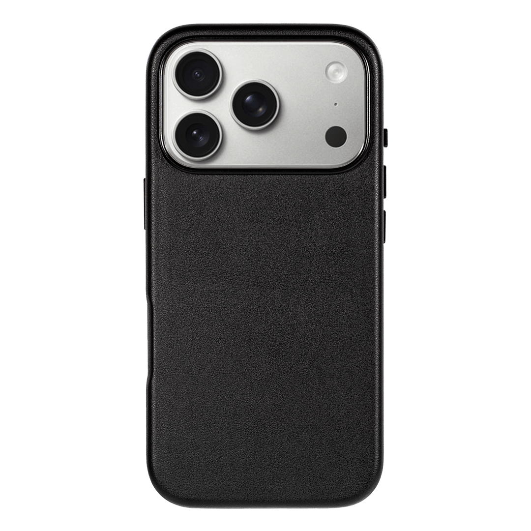 iPhone Vegan Leather Case Black Leather Phone Case iPhone 17 Pro by The Dairy - The Dairy