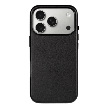 iPhone Vegan Leather Case Black Leather Phone Case iPhone 17 Pro by The Dairy - The Dairy