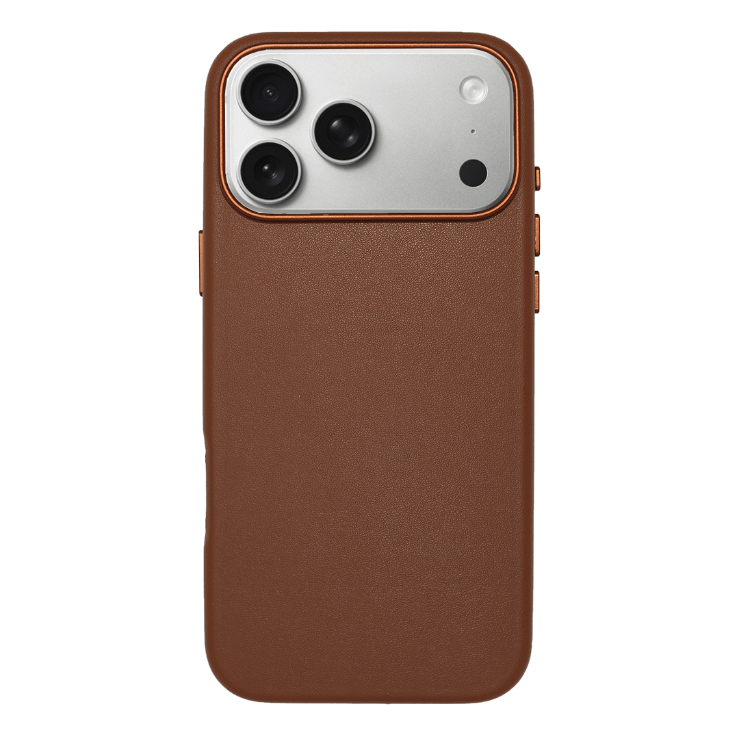 iPhone Vegan Leather Case Brown Leather Phone Case iPhone 17 Pro by The Dairy - The Dairy