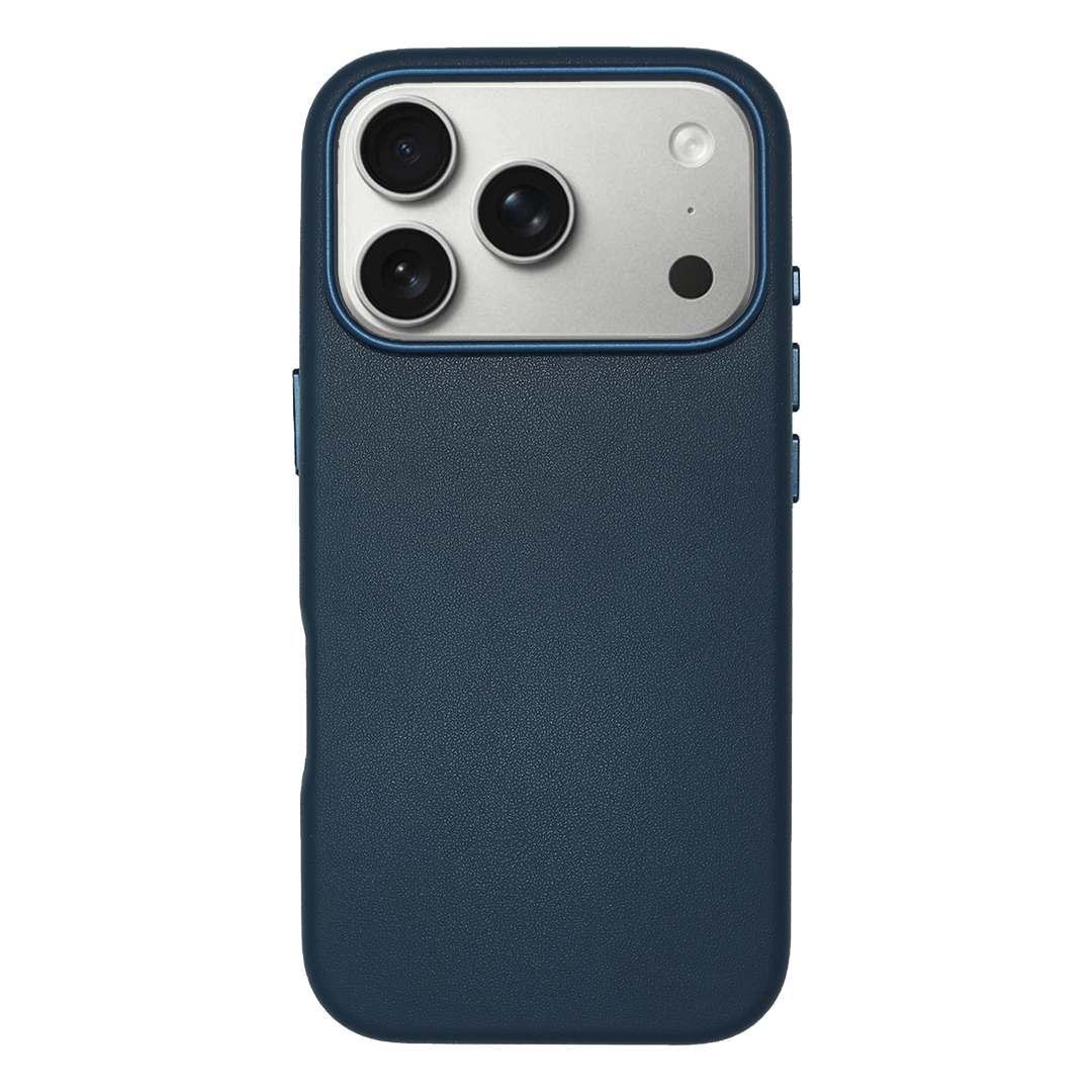 iPhone Vegan Leather Case Navy Leather Phone Case iPhone 17 Pro by The Dairy - The Dairy