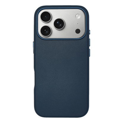 iPhone Vegan Leather Case Navy Leather Phone Case iPhone 17 Pro by The Dairy - The Dairy