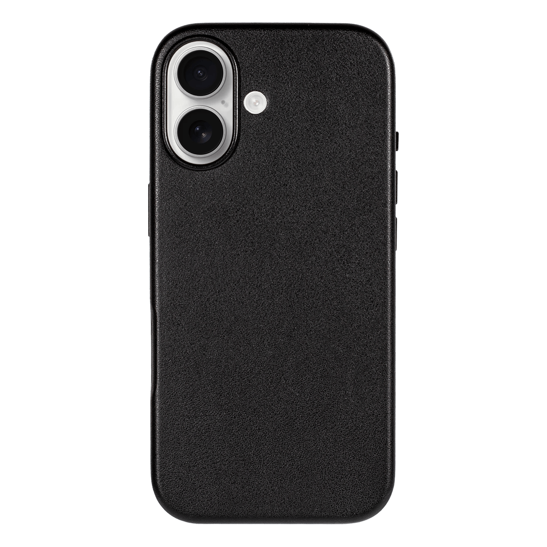 iPhone Vegan Leather Case Black Leather Phone Case iPhone 17 by The Dairy - The Dairy