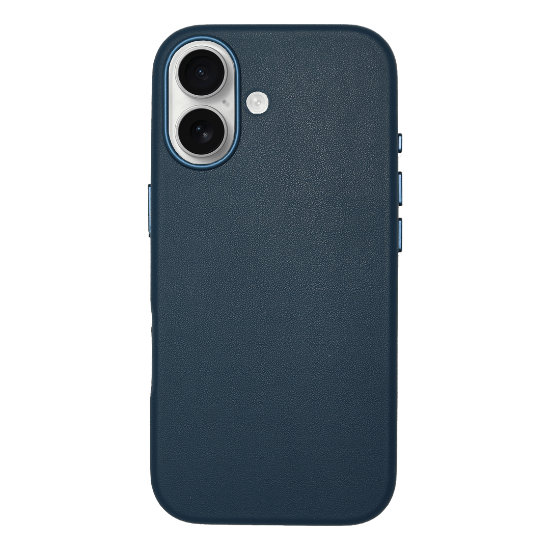 iPhone Vegan Leather Case Navy Leather Phone Case iPhone 17 by The Dairy - The Dairy
