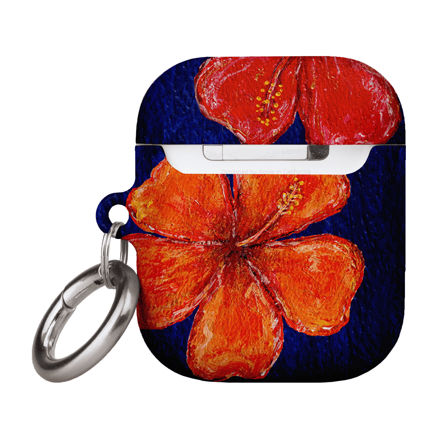 Hibiscus Flower Deep Blue AirPods Case AirPods Case by BG. Studio - The Dairy
