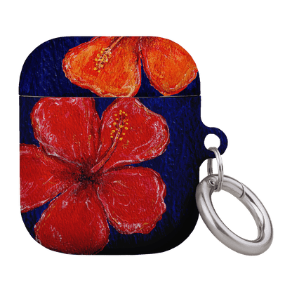Hibiscus Flower Deep Blue AirPods Case AirPods Case 1st Gen by BG. Studio - The Dairy