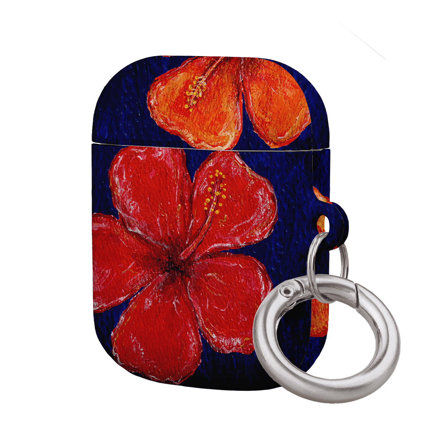 Hibiscus Flower Deep Blue AirPods Case AirPods Case by BG. Studio - The Dairy