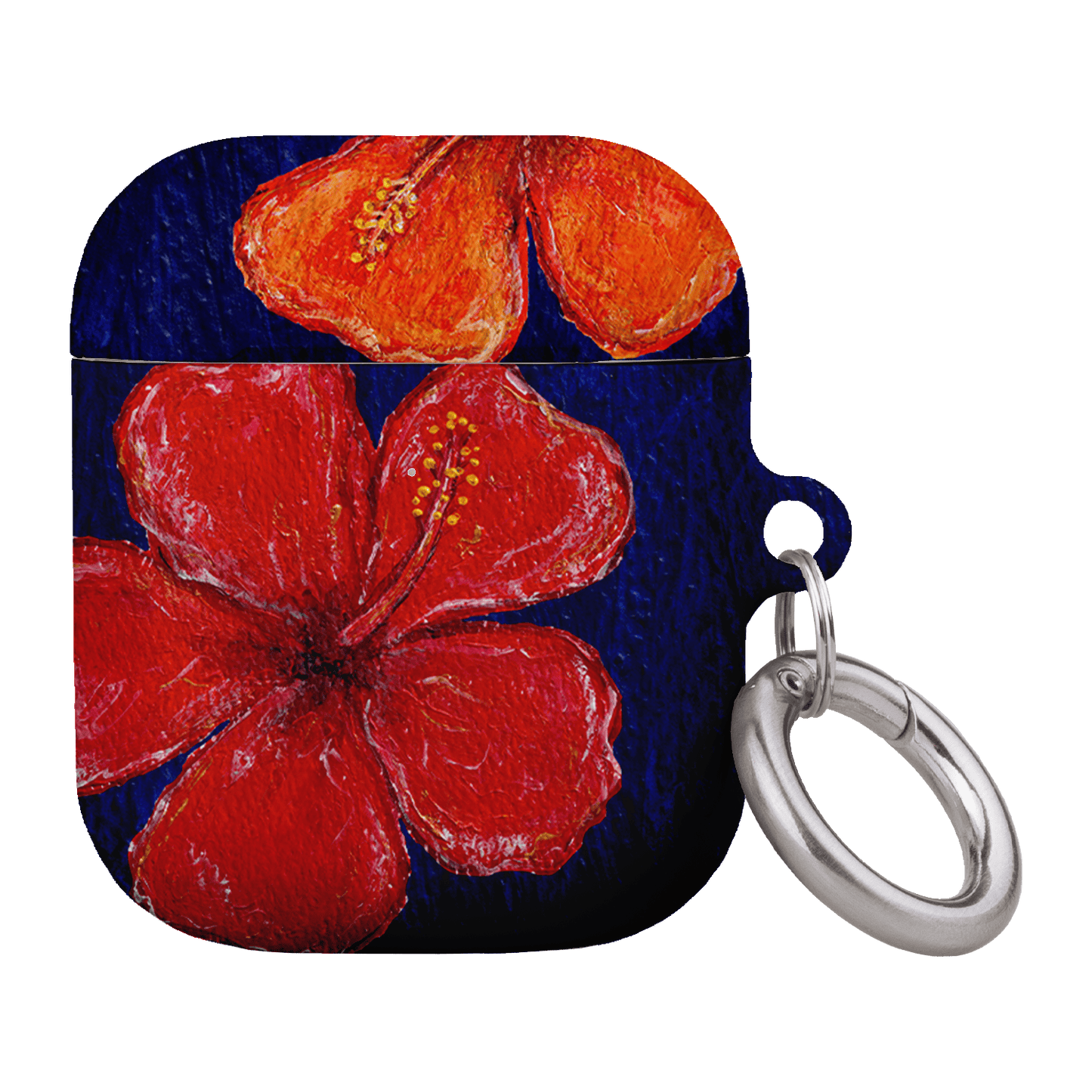 Hibiscus Flower Deep Blue AirPods Case AirPods Case 2nd Gen by BG. Studio - The Dairy