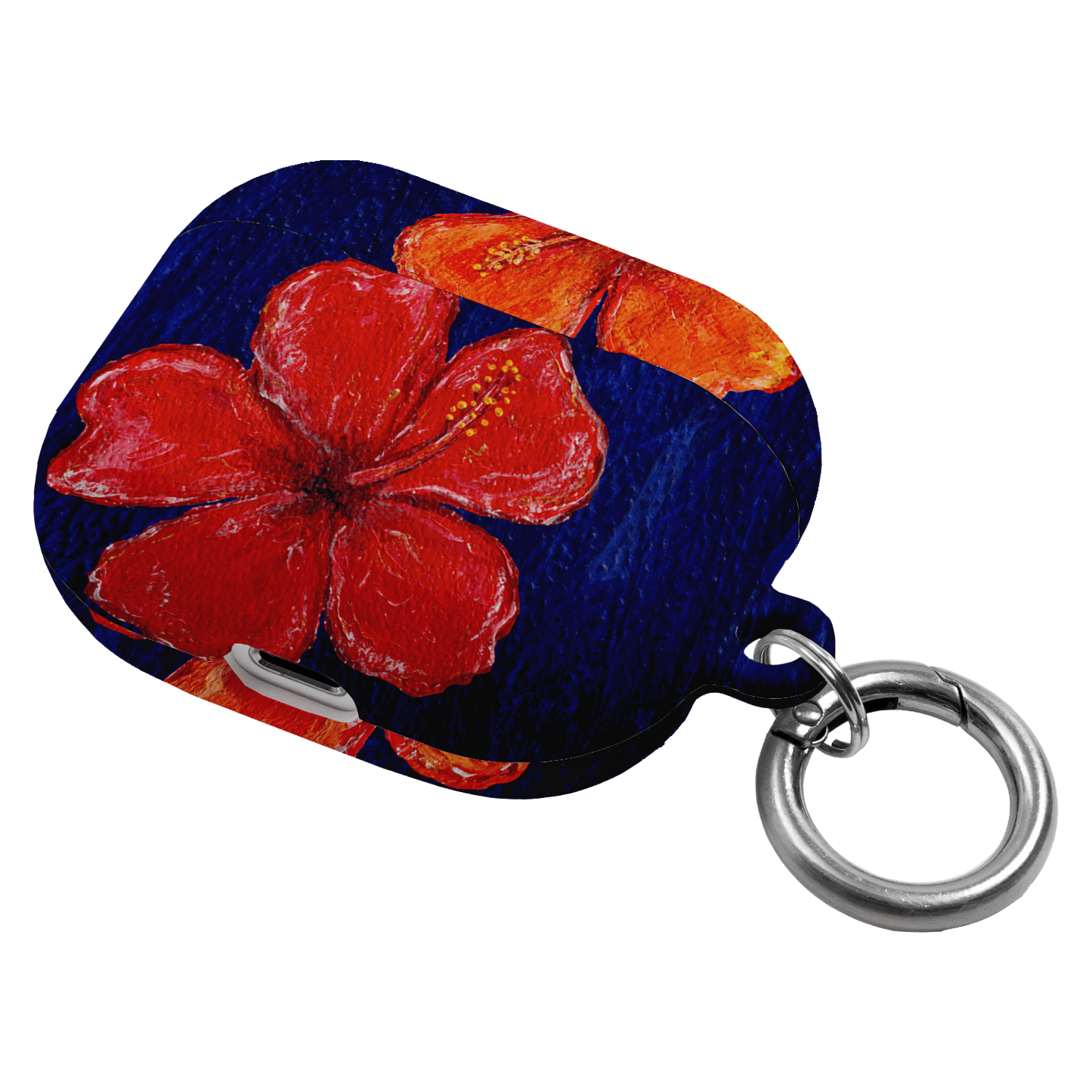 Hibiscus Flower Deep Blue AirPods Case AirPods Case by BG. Studio - The Dairy