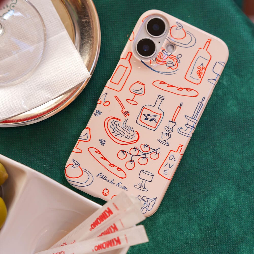Italian Fare Printed Phone Cases by Phthalo Ruth - The Dairy