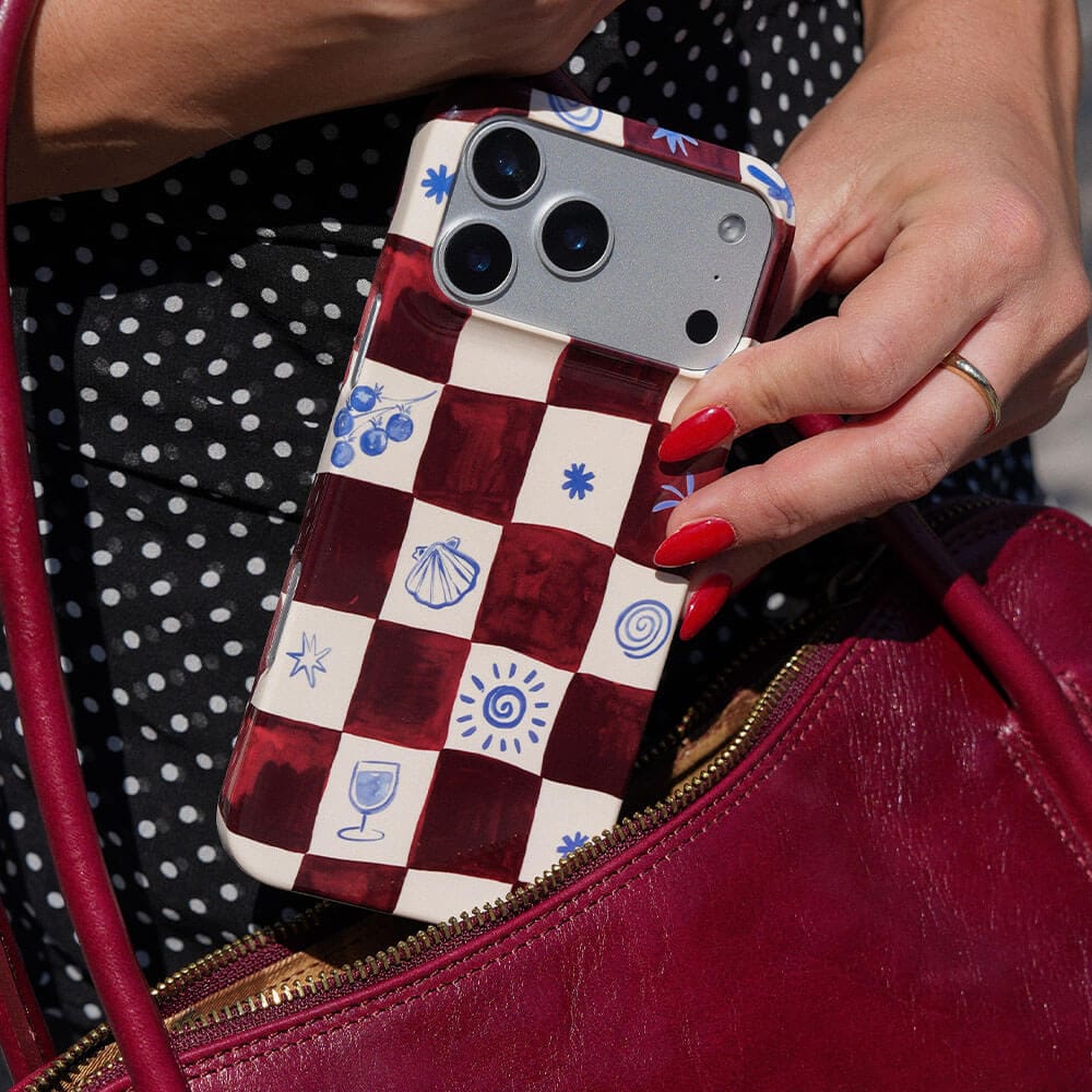 Afternoon Mezze Maroon Printed Phone Cases by Charlie Taylor - The Dairy