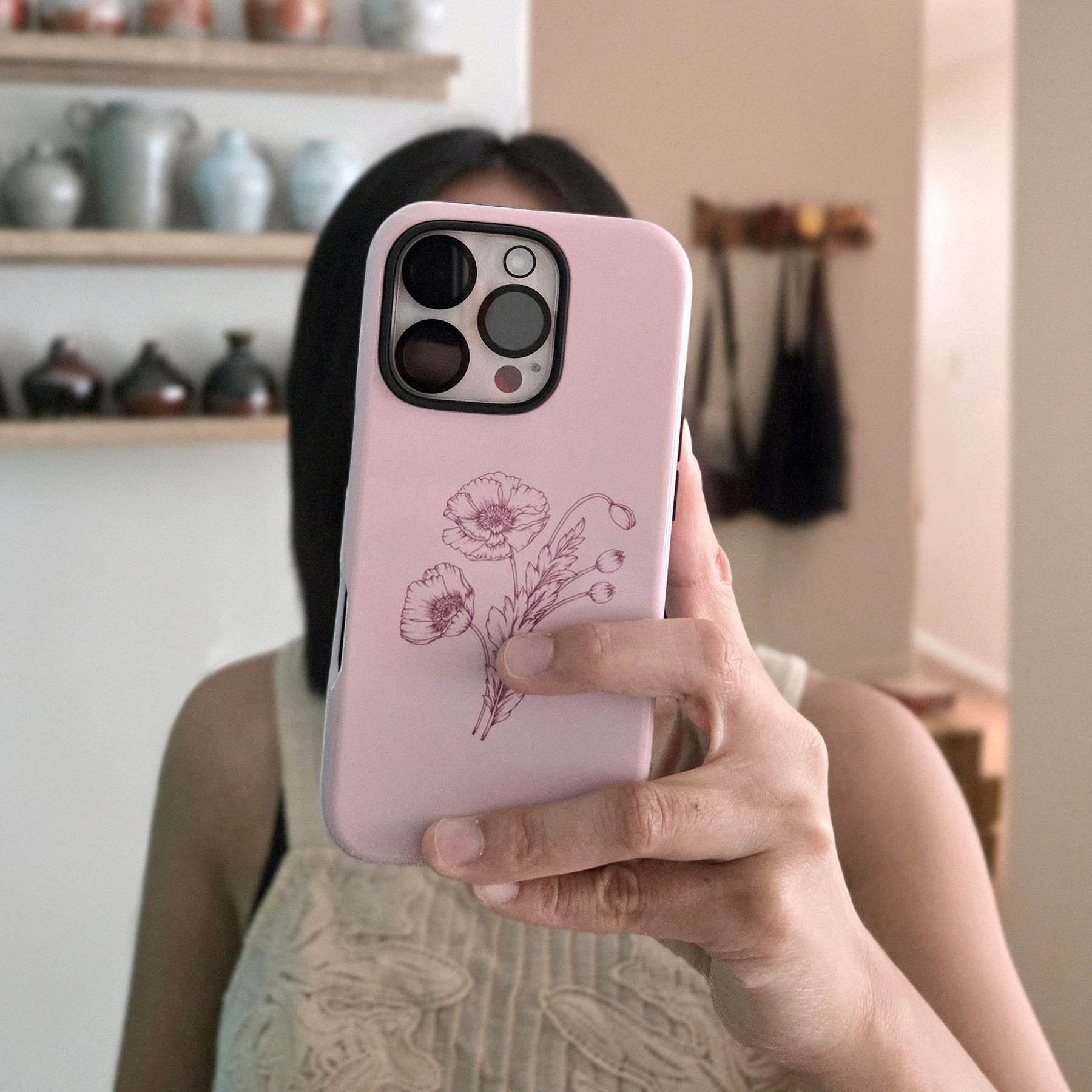 Blush Poppies Printed Phone Cases by Typoflora - The Dairy