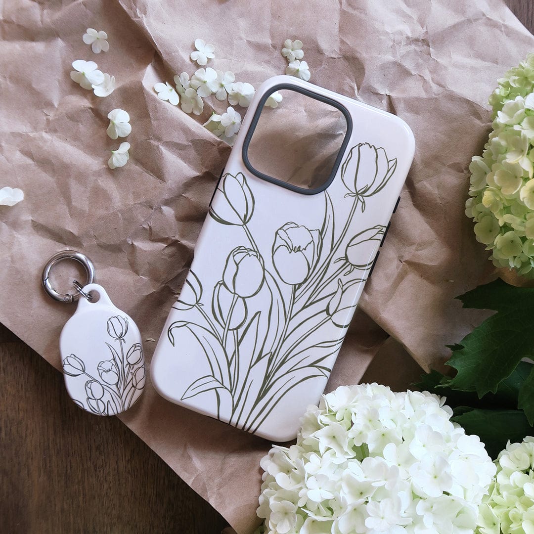 Inked Tulips Printed Phone Cases by Typoflora - The Dairy