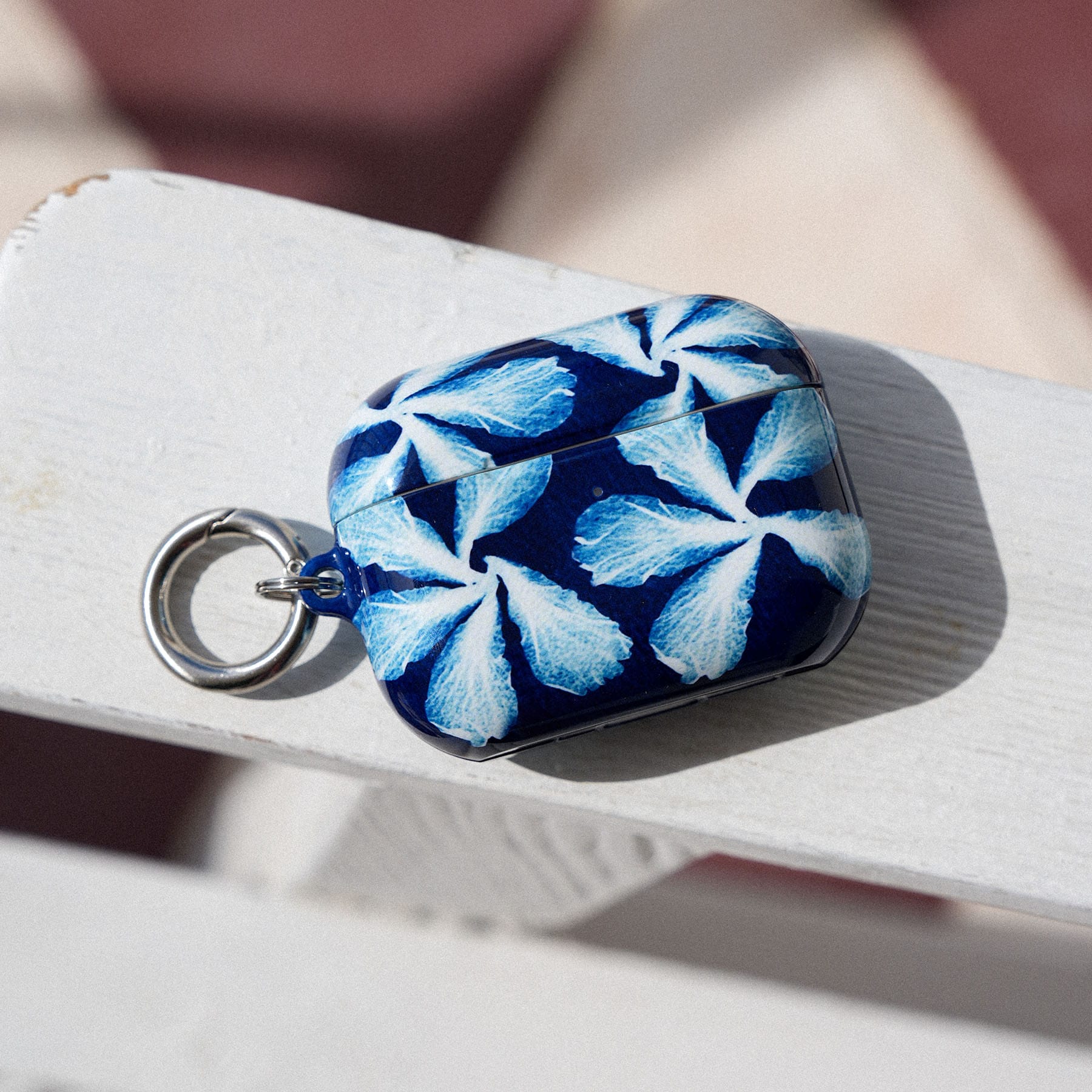 Hibiscus Cyanotype AirPods Case AirPods Case by Sally Hungerford - The Dairy