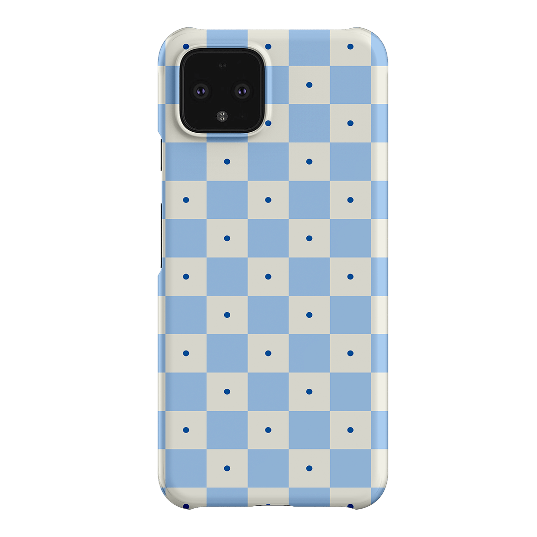 Checkers Blue Matte Case Matte Phone Cases Google Pixel 4 / Snap by The Dairy - The Dairy