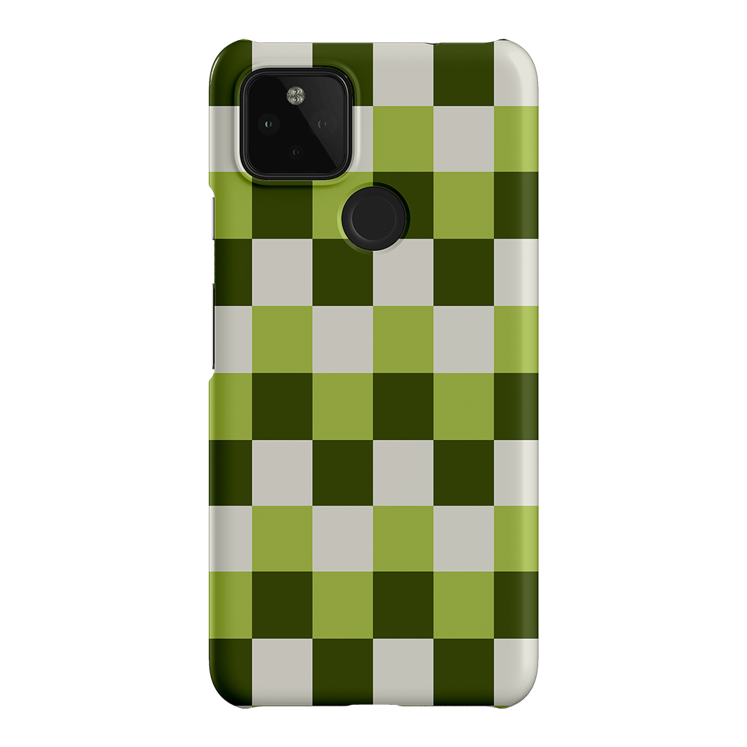 Checks in Green Matte Case Matte Phone Cases Google Pixel 4A 5G / Snap by The Dairy - The Dairy
