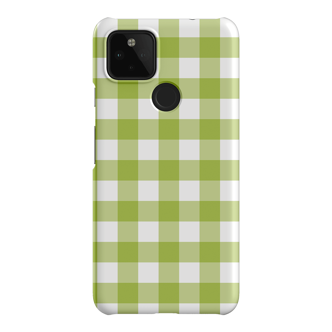 Gingham in Citrus Matte Case Matte Phone Cases Google Pixel 4A 5G / Snap by The Dairy - The Dairy