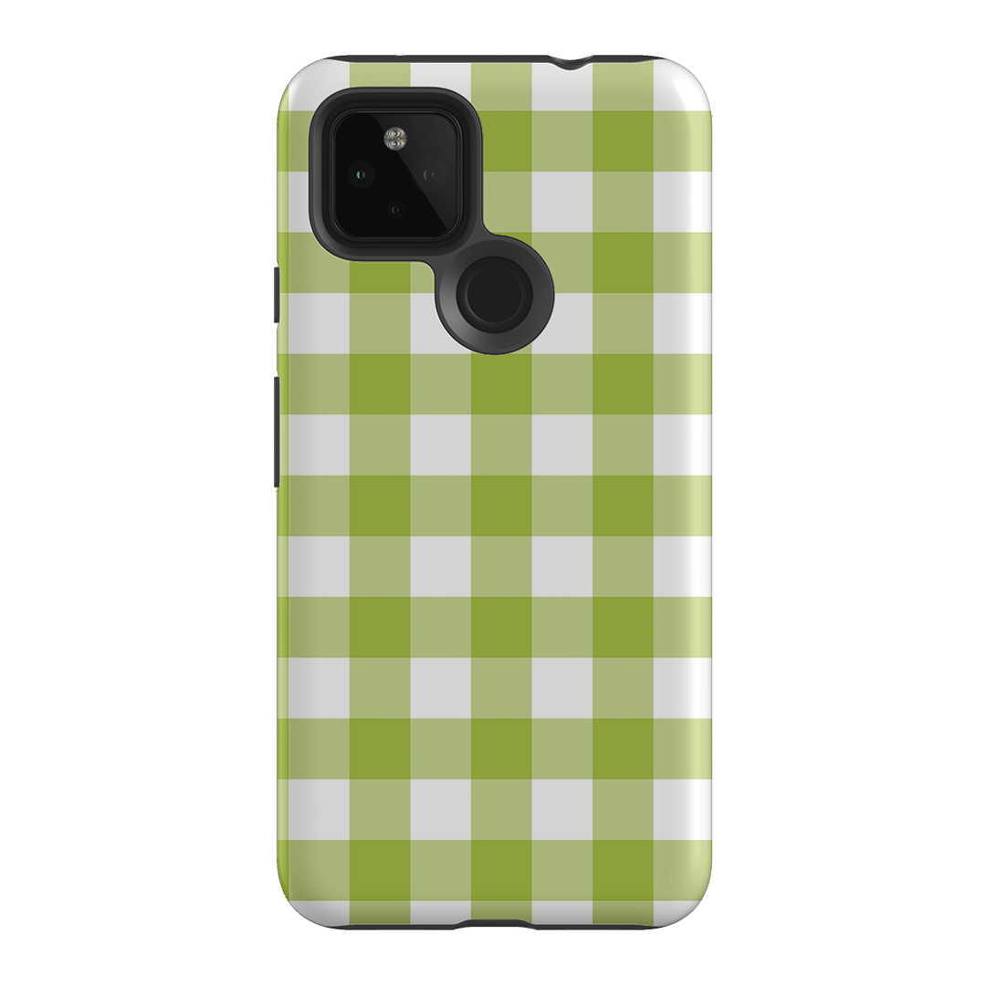 Gingham in Citrus Matte Case Matte Phone Cases Google Pixel 4A 5G / Armoured by The Dairy - The Dairy