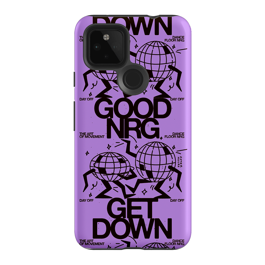 Good Energy in Purple Printed Phone Cases Google Pixel 4A 5G / Armoured by After Hours - The Dairy