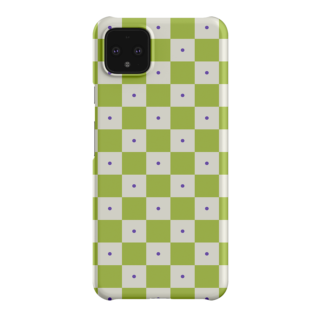 Checkers Lime with Lilac Matte Case Matte Phone Cases Google Pixel 4XL / Snap by The Dairy - The Dairy