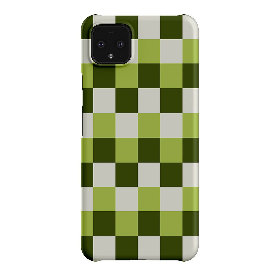 Checks in Green Matte Case Matte Phone Cases Google Pixel 4XL / Snap by The Dairy - The Dairy