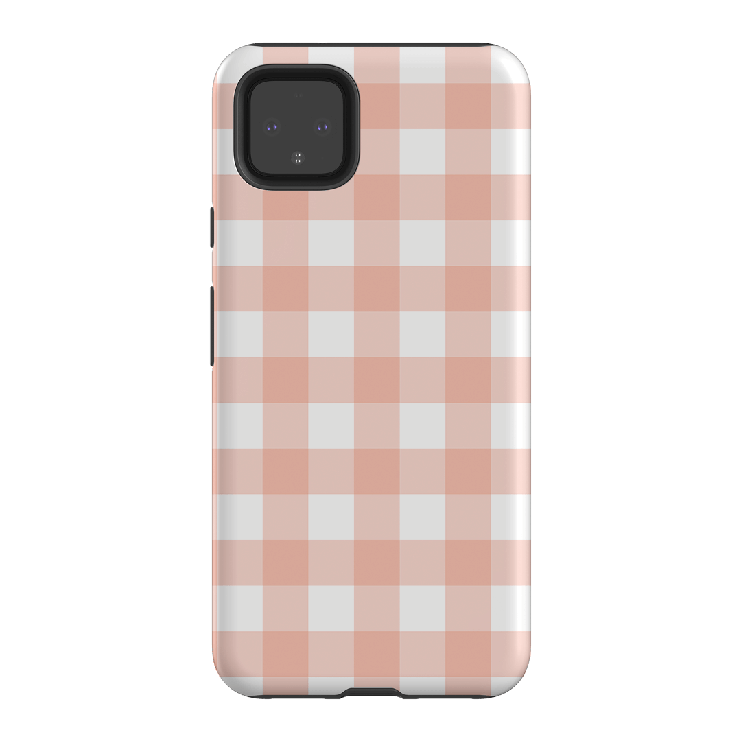 Gingham in Blush Matte Case Matte Phone Cases Google Pixel 4XL / Armoured by The Dairy - The Dairy
