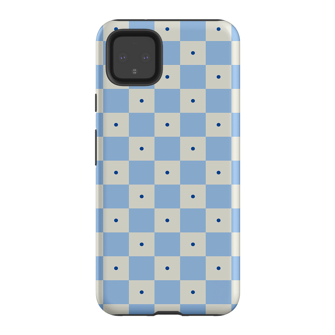 Checkers Blue Matte Case Matte Phone Cases Google Pixel 4XL / Armoured by The Dairy - The Dairy