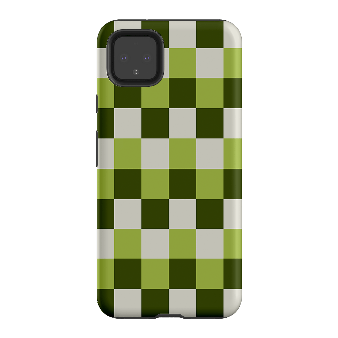 Checks in Green Matte Case Matte Phone Cases Google Pixel 4XL / Armoured by The Dairy - The Dairy