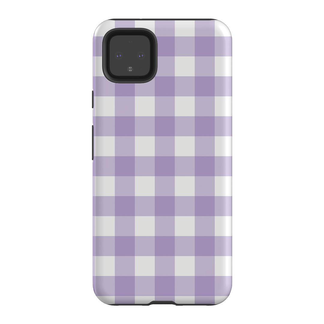 Gingham in Lilac Matte Case Matte Phone Cases Google Pixel 4XL / Armoured by The Dairy - The Dairy