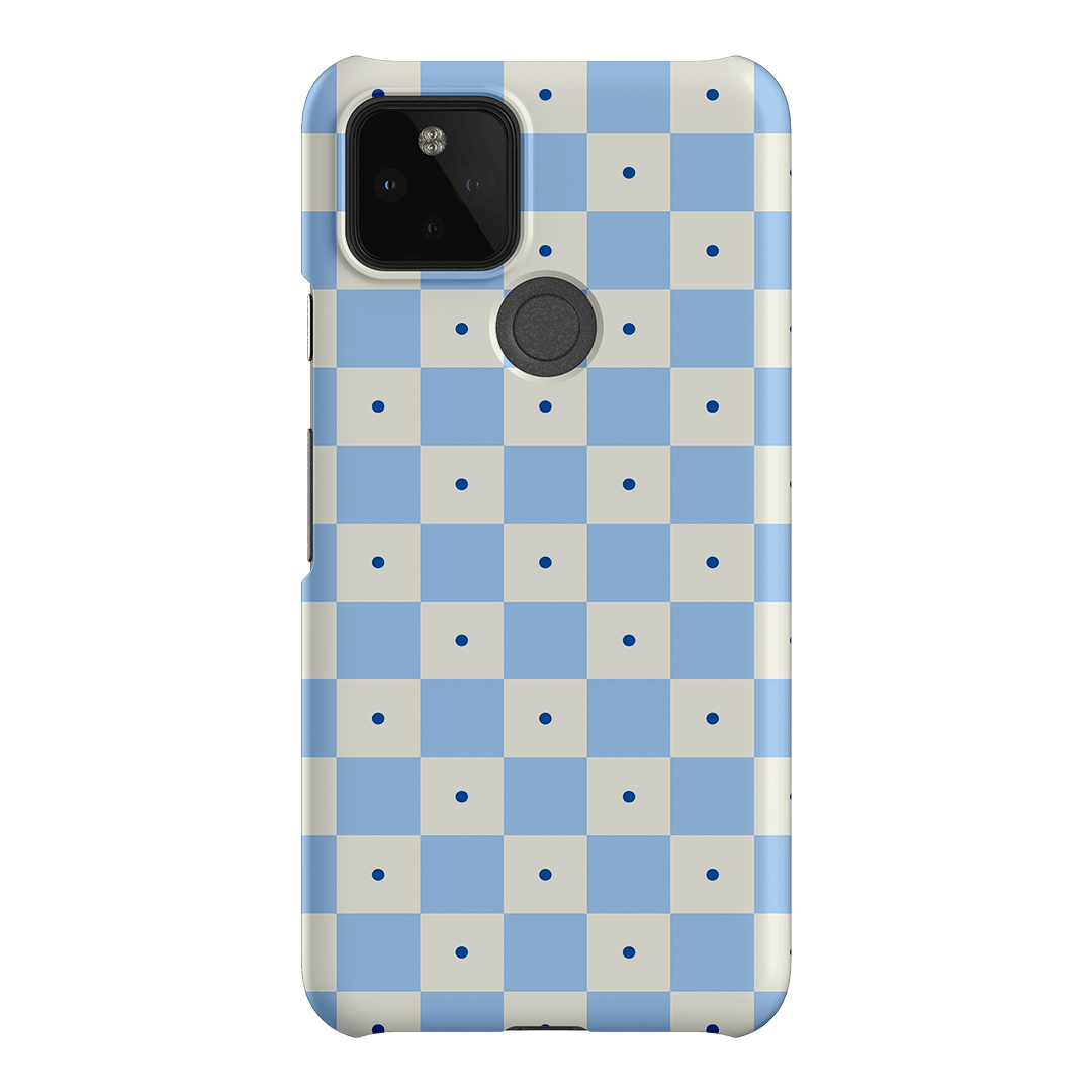 Checkers Blue Matte Case Matte Phone Cases Google Pixel 5 / Snap by The Dairy - The Dairy