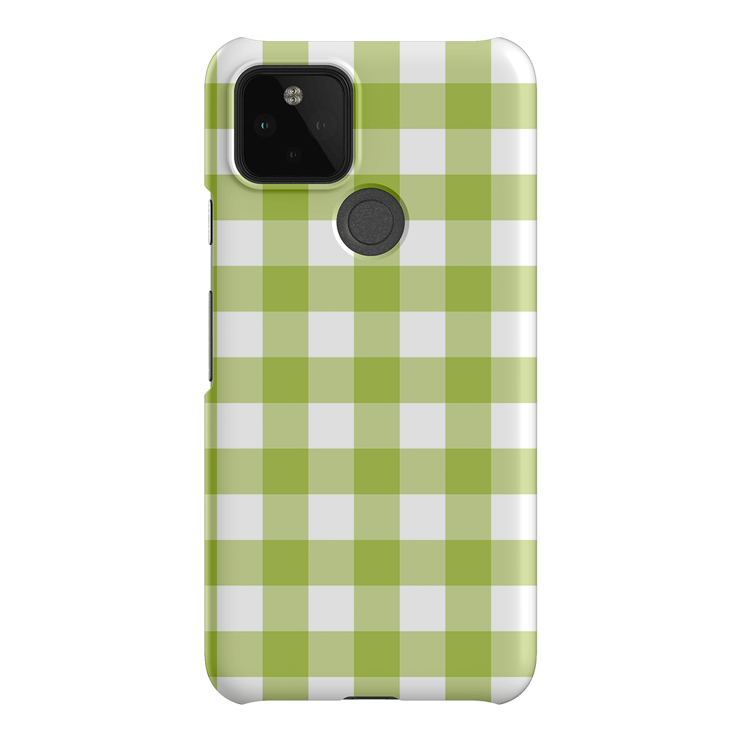 Gingham in Citrus Matte Case Matte Phone Cases Google Pixel 5 / Snap by The Dairy - The Dairy