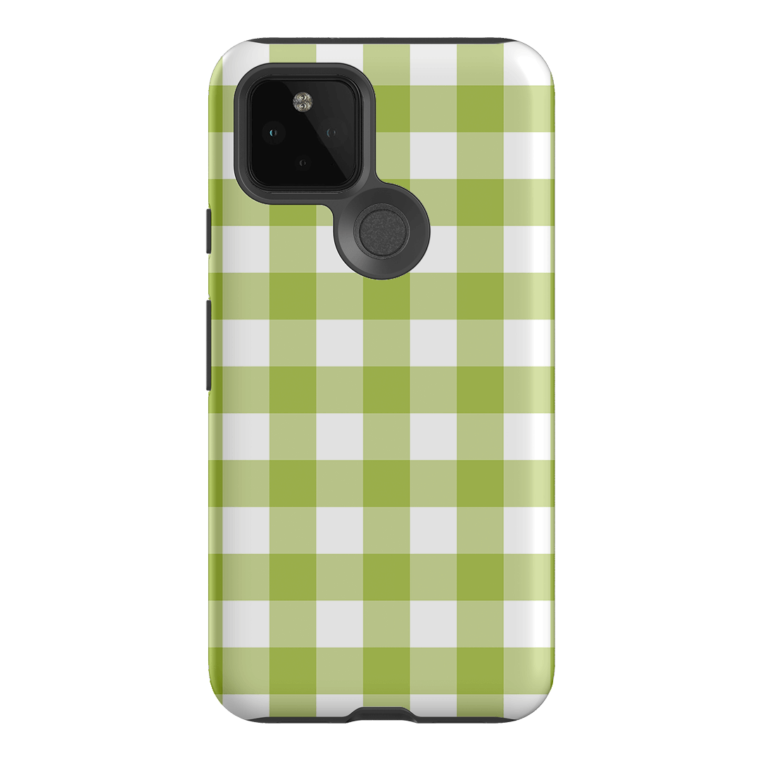 Gingham in Citrus Matte Case Matte Phone Cases Google Pixel 5 / Armoured by The Dairy - The Dairy