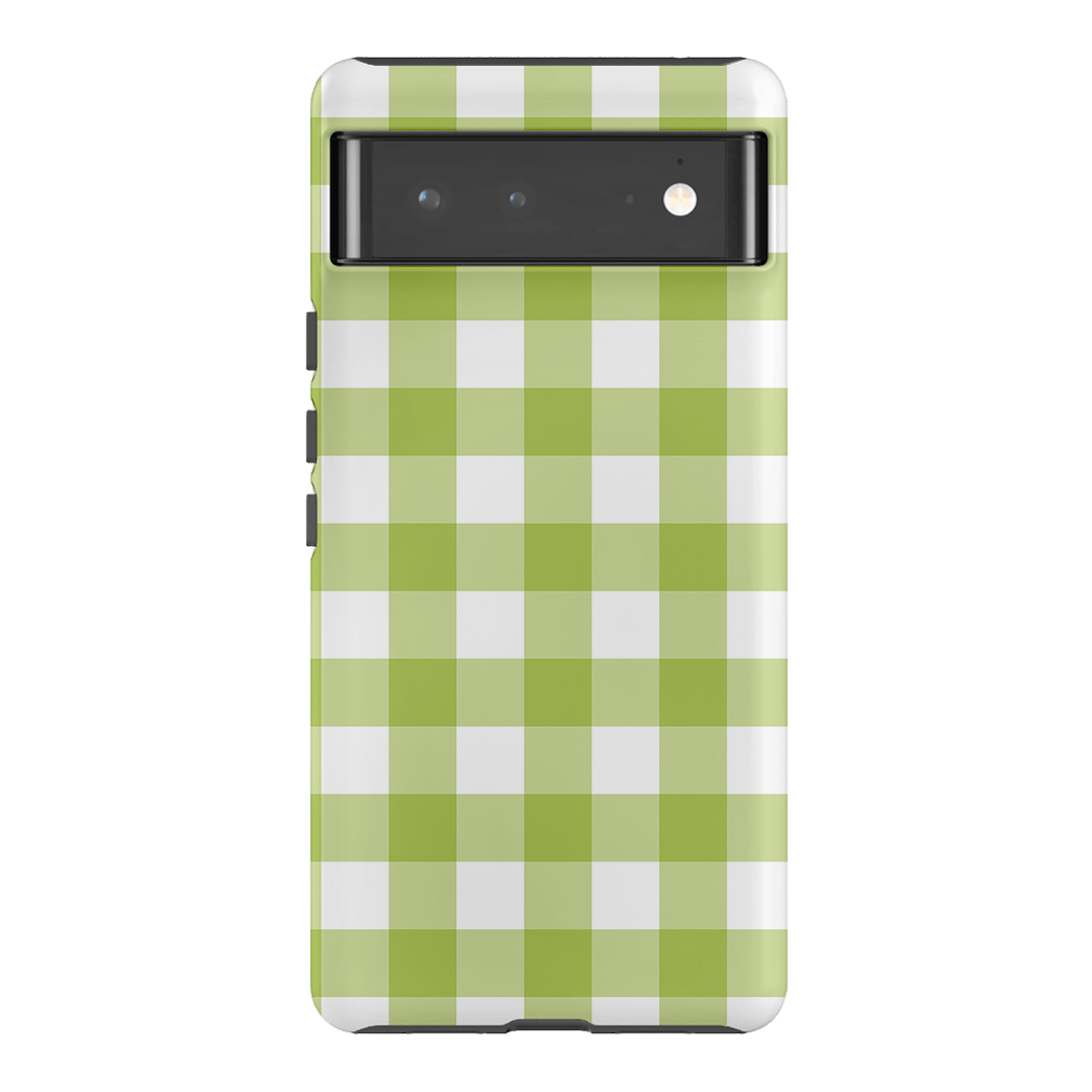 Gingham in Citrus Matte Case Matte Phone Cases Google Pixel 6 Pro / Armoured by The Dairy - The Dairy