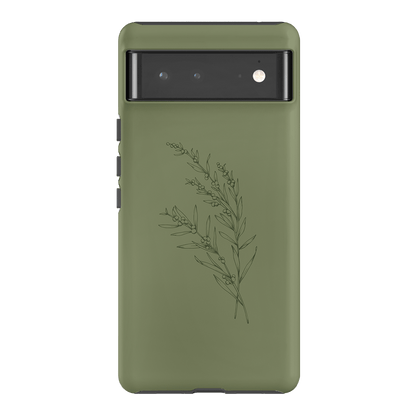 Khaki Wattle Printed Phone Cases Google Pixel 6 Pro / Armoured by Typoflora - The Dairy